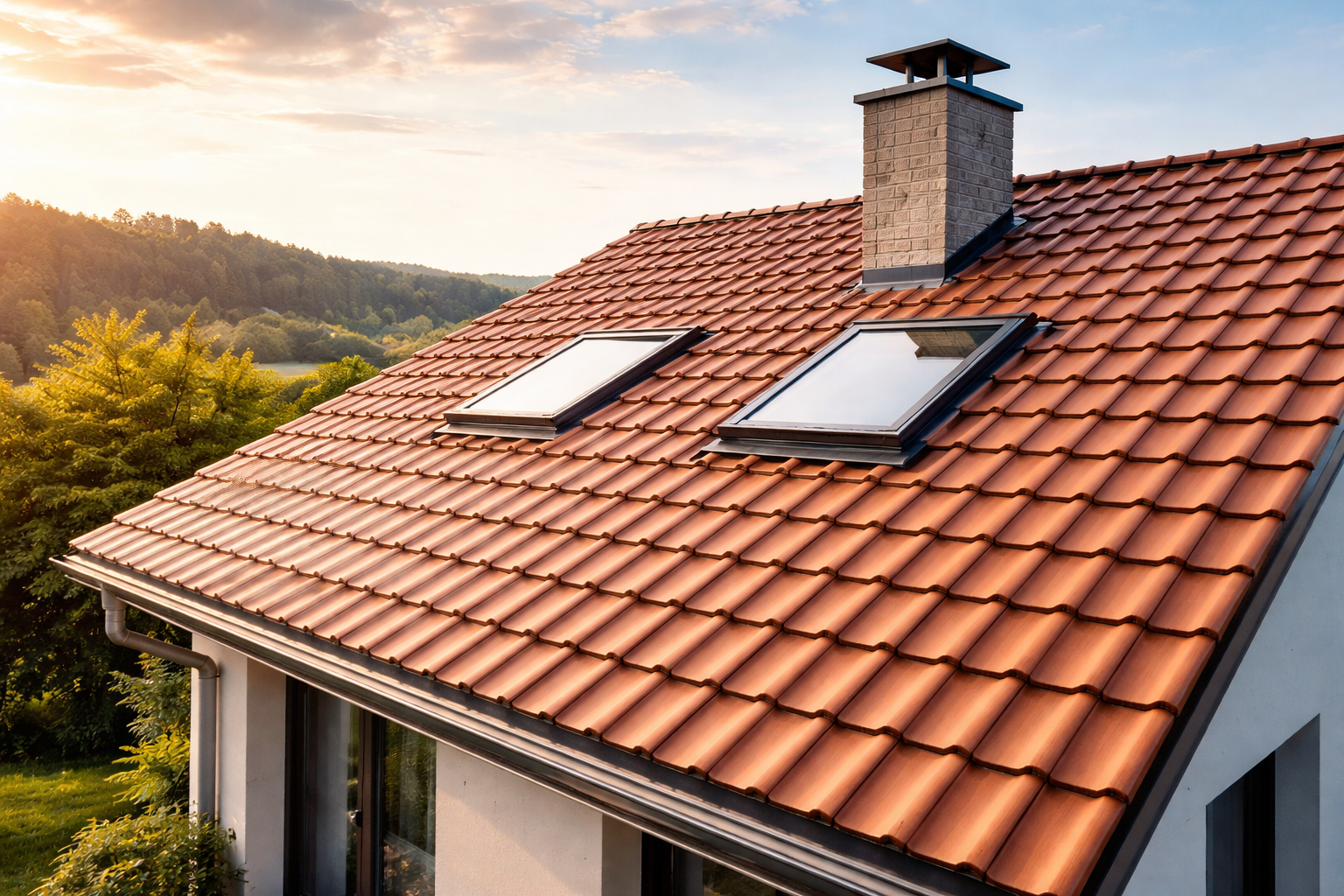 Rénovaiton toiture tuiles rouges